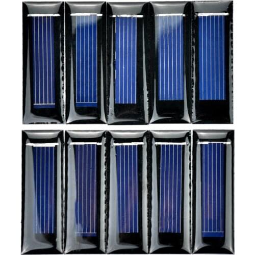10Pcs Mini Solar Panel New 0.5V 100mA Solar Cells Photovoltaic panels Module Sun Power battery charger DIY 53*18*2.5mm