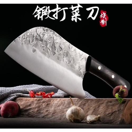 XITUO Traditional Forged Chef Knife High-Quality High-Carbon Steel Meat Cleaver Hotel Household Kitchen Special Cooking Tool