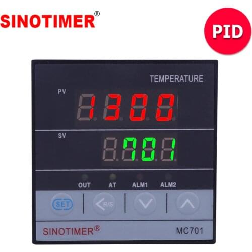 Universal Temperature Controller Input PT100 K Thermocouple Digital PID SSR Relay Output Heat With Alarm Fahrenheit Short Shell