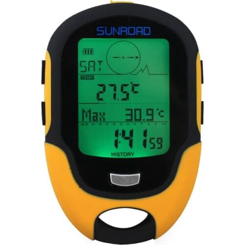 Waterproof FR500 Multifunction LCD Digital Altimeter Barometer Compass Weather Forecast Camping Hiking Thermometer Hygrometer