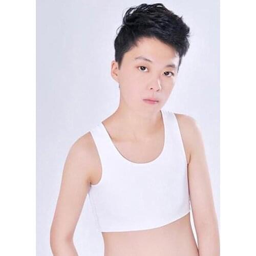 Women Trim Vest Girls Tanks Top Underwear Casual Breathable Buckle Short Chest Breast Binder Corset Top Undershirt