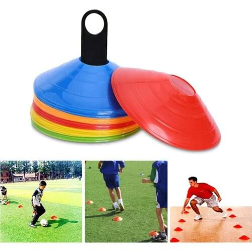 15pcs/25pcs Agility Disc Cone Set Multi Sport Training Space Cones With Plastic Stand Holder Soccer Football Drills Field Marker
