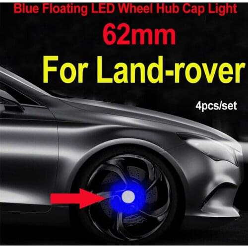 4pcs/set 62mm Floating Illumination Car Accessories Car Wheel Rim Center Caps Covers Led Light for Discovery Freelander Evoque