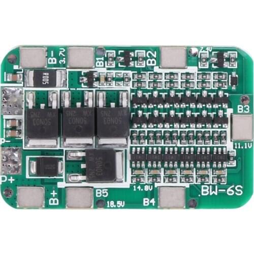 6S 15A 24V PCB BMS Charger Protection Board for 6 18650 Li-Ion Lithium Battery Cell Module DIY Kit