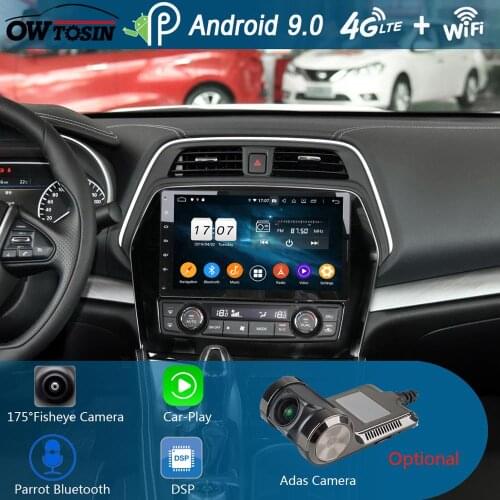 10.1" IPS Android 9.0 8Core 4G+64G Car Multimedia Player For Nissan Maxima 2015 2016 2017 2018 2019 GPS Radio Stereo Parrot BT
