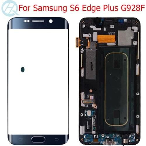 Black Dot G928F Display For Samsung Galaxy S6 Edge Plus LCD With Frame Original Super AMOLED S6 Edge Plus G928F Touch Screen