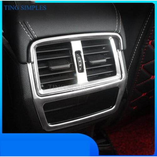 For Skoda Kodiaq Karoq GT rear air outlet cover interior mouldings armrest conditioning vent sticker frame accessories 3PCS