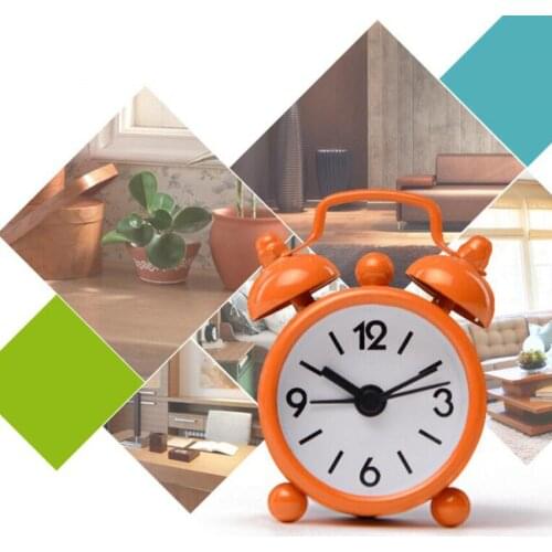 Home Outdoor Cute Mini Cartoon Dial Number Round Desk Alarm Kids Clock Gift 40mm