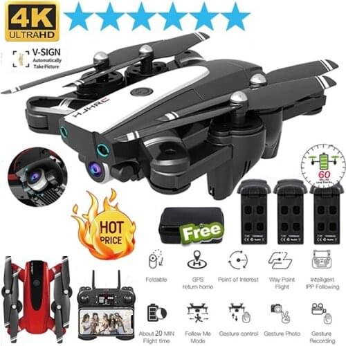 New HJ68 RC Drone 4K HD Camera WIFI FPV Hight Hold Mode One Key Return Foldable Arm Quadcopter RC Dron For Kids Gift