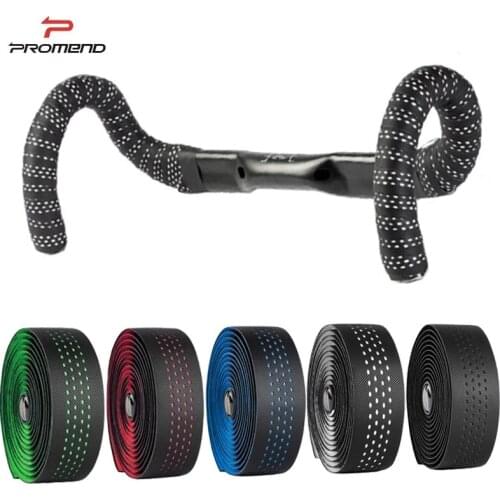 PROMEND Breathable Road Bike Handlebar Tape Cycling Handle Nonslip Shock absorption Bicycle Handlebar Grips With Bar Plugs