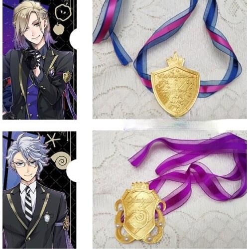 Game Twisted Wonderland Azul Ashengrotto Riddle Rosehearts Vil Shoenheit Malleus Draconia Badge Prop Cosplay Hallowen Party