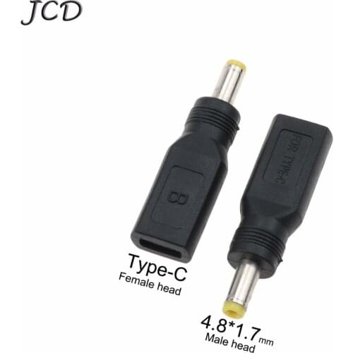 JCD New Type C USB-C Female to 4.8mm x 1.7mm / 5.5*2.1 mm Male DC Power Charge Charging Adaptor Adapter Connector DC to USB 3.1