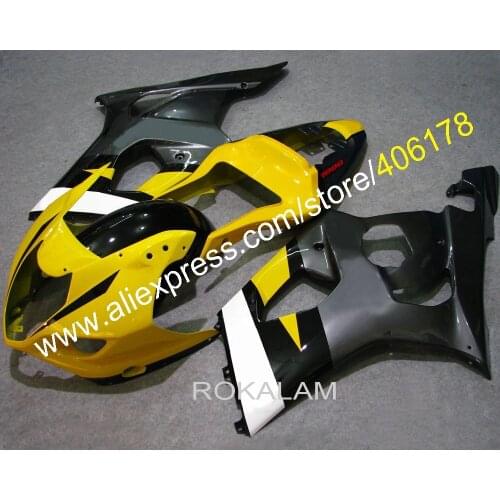 K3 GSXR1000 03 04 Fairings For Suzuki GSX-R1000 2003 2004 Yellow Gray Black Sport Body Kit (Injection Molding)