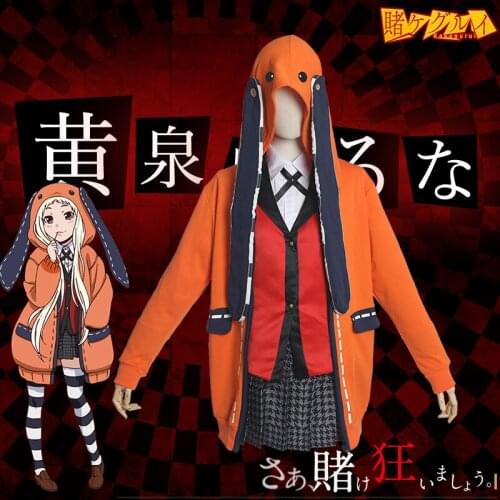 Anime Kakegurui Cosplay Jabami Yumeko Meari Yomoduki Runa Saotome Cosplay Costume Halloween Cos Clothing Set