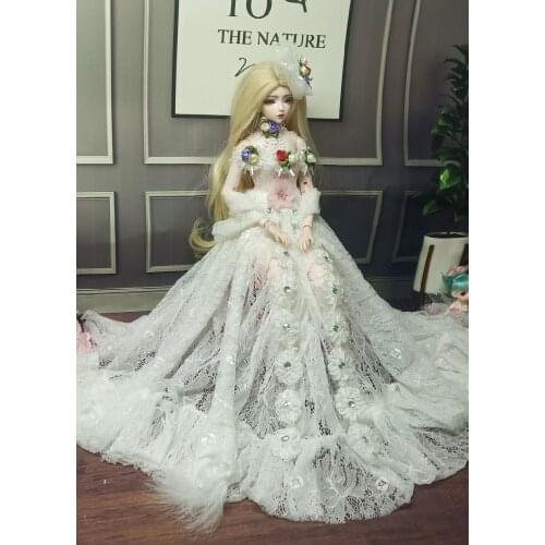 1/3 BJD Plastic Female Doll 62cm DIY handmade face in joint movable body selling with dress