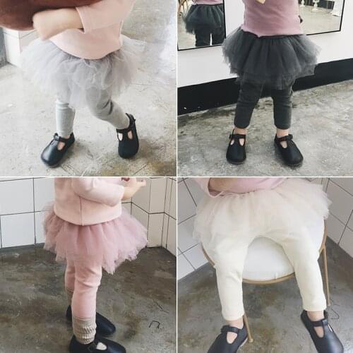 Clearance Cream 90 Grey 90 New Newborn Infant Baby Girls Pants With Tutu Skirt Leggings Cotton Pencil Trousers For Kids