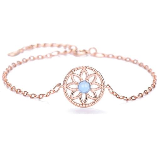 Fashion 925 Sterling Silver Bracelet Link Womens Lucky Fine Simple Girls Elegant Party Chain Bangle Wedding Jewelry Gifts