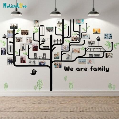 We Are Family Photo Frame Tree Living Room Decal Background Wall Art Decoration Sticker BA142