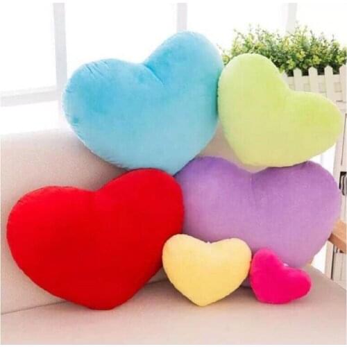 UBRUSH Heart style Cushion Plush Fabric PP Cotton Filled Soft And Comfortable Skin Home Sofa Gift 30 cm 60 High Cushion