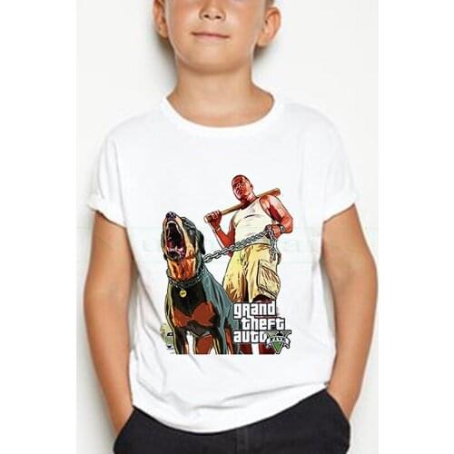 2020 new Grand Theft Auto Game Tops Clothing GTA 5 t shirt Outwear Costumes Kids Clothes Girls T Shirts men summer Tshirt
