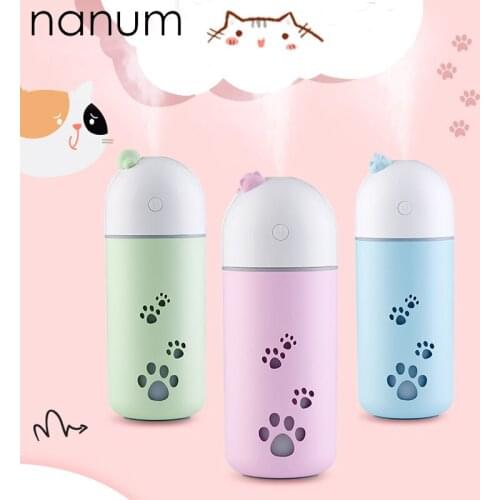 New 220ml Cat Humidifier Mini USB Air Purifier Aromatherapy Essential Oil Diffuser LED Night Light Car air freshener Fogger