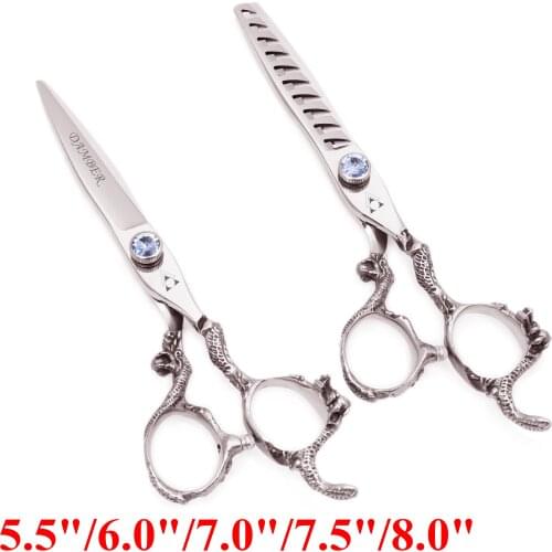50 Pcs 5.5 6 7 7.5 8 Professional Hairdressing Scissors 440C Barber Hair Cutting Shears Thinning Dog Grooming Scissors 9006