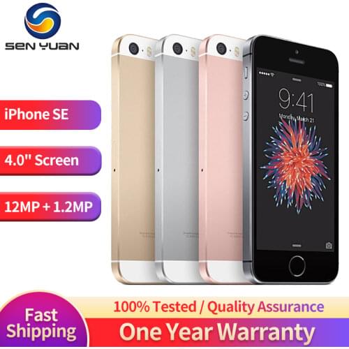 Apple iPhone SE Original Unlocked Mobile Phone 16/64GB ROM 2G RAM 4G LTE Touch ID WIFI GPS Dual Core 4.0'' 12MP iOS CellPhone