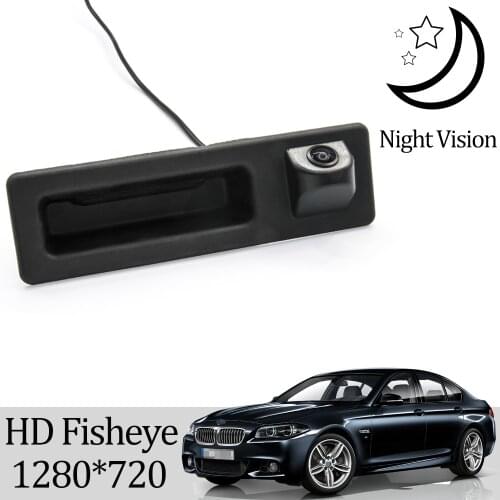 Owtosin HD 720P Rear View Trunk Handle Camera For BMW 5 Series F10 F11 M5 GT 2010 2011 2012 2013 2014 2015 2016 2017 Car Monitor