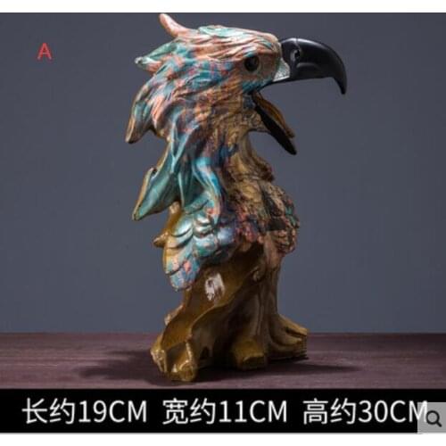 Resin Eagle Head European Living Room Home Abstract Crafts Sculpture Art Decoration