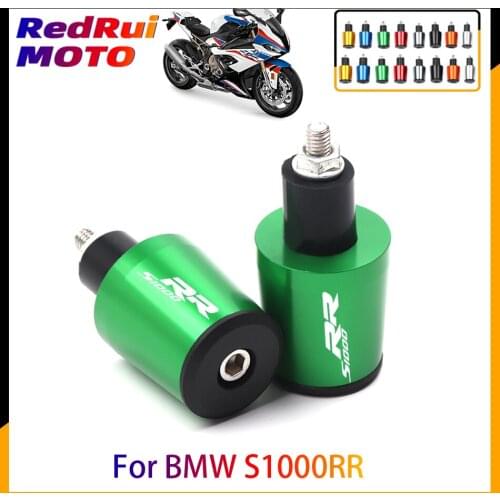 With Logo 8 Colors For BMW S1000RR S1000 RR 7/8'' 22mm Motorcycle CNC Aluminum Handlebar Grips End Handle Bar Cap End Plug