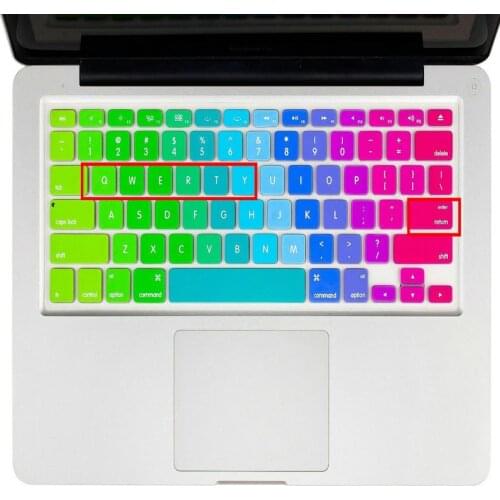 US Silicone Keyboard Skin Cover English Alphabet Shield 2pcs For Apple Macbook Air Pro Retina 13" 15" ISO Keypad Stickers Film