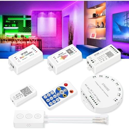 WS2812b Led Controller Bluetooth SP110e SP601E WIFI SP501E SP108E Music SP107E SP501E Ws2811 pixel Strip Controller DC5V-24V