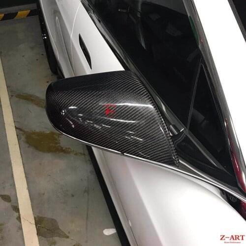 Z-ART carbon fiber Mirror housing Replacement real carbon fiber rearview mirror cover for TESLA MODEL X carbon fiber mirror caps