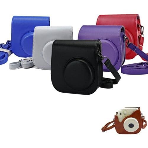 Protective-Case Camera-Bag for Fujifilm Instax Mini 8 MINI 8+ Mini 9 Camera Case Bag PU Leather Cover with Shoulder Strap