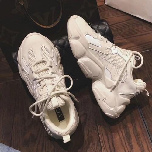 2020 New Women Chunky Sneakers Platform Autumn Shoes Sequined Casual Bling Female Red Dames Dad Shoe Zapatillas Mujer