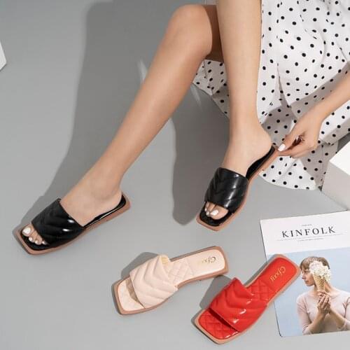 Womens Slippers Home Shoes 2021 Fashion Woman Sliders Summer for Comfortable Yezzy Slides Beach Casual Flat Dress Sabot Slipper