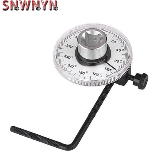 1/2" Drive Adjustable Torque Angle Gauge Meter Angle Rotation Measurer Tool Wrench Auto Repair Check Meter