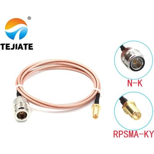 1PCS TEJIATE Adapter Cable RPSMA To N Type RPSMA-KY Convert N-K 8-90CM 1M 1.5M 2M Length Connector RG316 Wire
