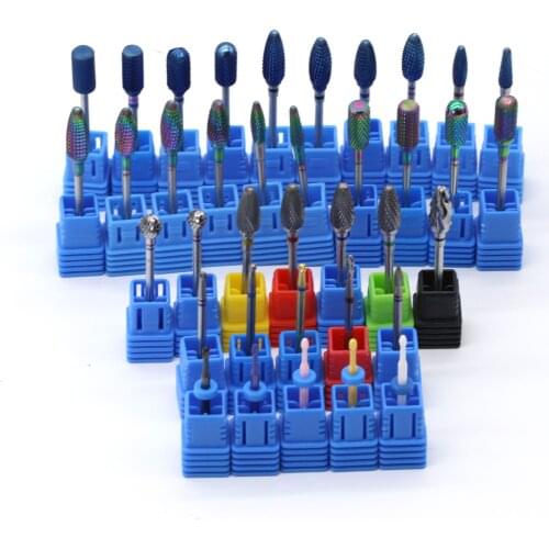 10PCS/Bag Nail Drill Bit Nail Buffer Rotary Burr Mills Cutter for Manicure Drill Accessories Foot Polishing Tools