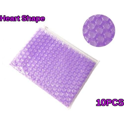 10pcs Bubble Mailers Purple Poly Shockproof Package Ziplock Padded Gift Envelopes Reusable Transparent PVC Zip lock Bubble Bags