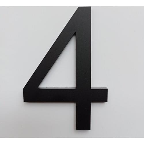 10cm Modern House Number Door Home Address Mailbox Numbers for House Number Digital Door Outdoor Sign 4 Inch. #3 Matte Black
