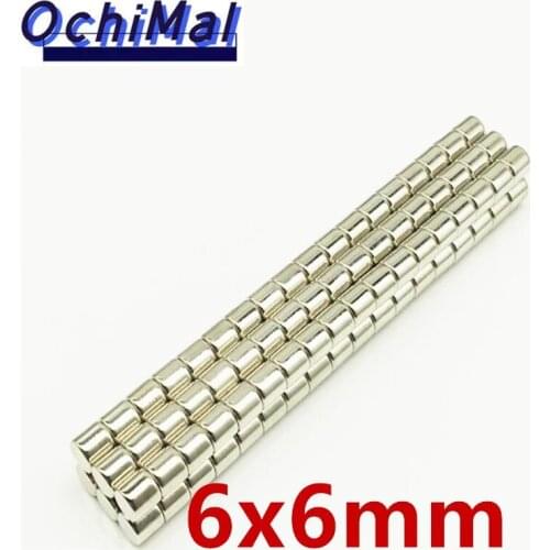 100pcs-2000pcs N42 6mm x 6mm Strong Round Magnets Dia 6x6 Neodymium Magnet Rare Earth Magnet 6*6 6x6mm
