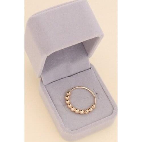 2PCS New Anxiety Fidget Ring Women Spinning Anxiety Ring With Beads Stress Relief Spinner Rings Single Coil Spiral Toys Gift