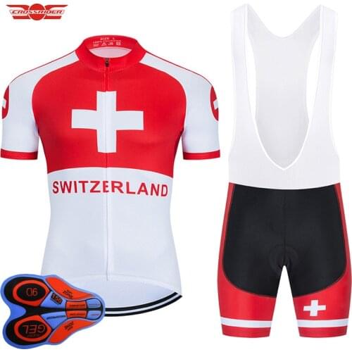 2021 Switzerland Pro Cycling Jersey 9D Gel Set Men‘s Cycling Wear Bike Clothes Bicycle Clothing MTB Cycling Clothing Cycling Kit