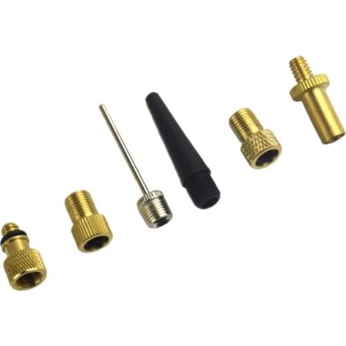 6 Pieces Valve Adapter - AV DV SV Valve Adapter Pump Adapter Set For Pump Floor Pump Air Pump Ball Pump Compressor