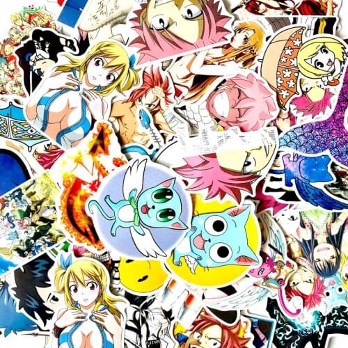 60Pcs vsco girl Fairy Tail Sticker sexy For Bike Motorcycle Skateboard Guitar Laptop Luggage suitcase Sticker bomb