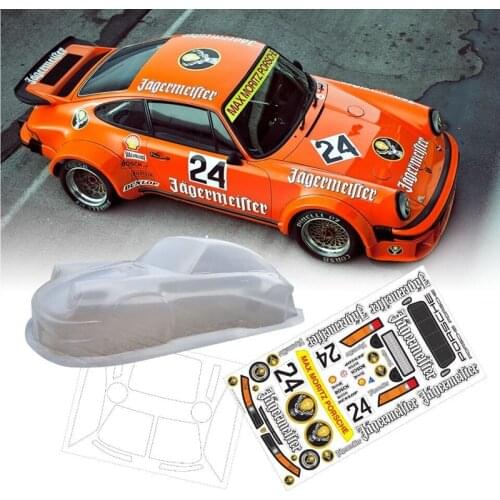Remote Control Car Shell Porsche 911 Clear Body + Colorful Stickers + Light Cup Set For 1/10 Rc Cars Racing Electric Car Toys