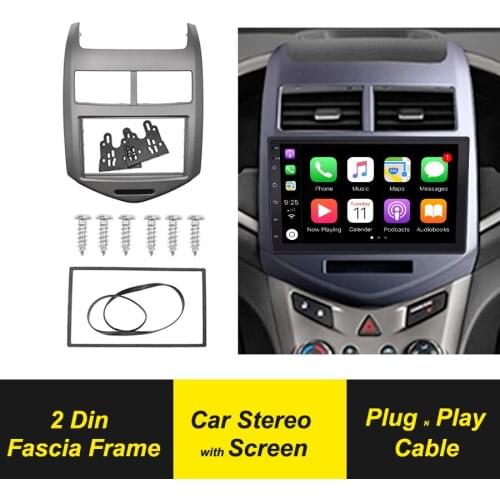 2Din Car Multimedia Andriod Player Radio Fascia For CHEVROLET Aveo Sonic For HOLDEN Barina (TM) 2011 Stereo Dash Kit Console