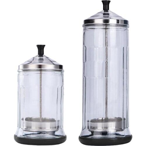 Disinfectant Jar Clear Sanitizing Germicide Jar for Barber Nipper Manicure