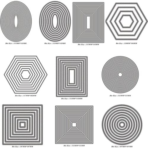 Basic Border Frame 2021 New Metal Cutting Dies Stencils for DIY Scrapbooking Photo Album Decorative Embossing DIY Paper Cards